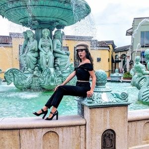 Off the shoulder jumpsuit